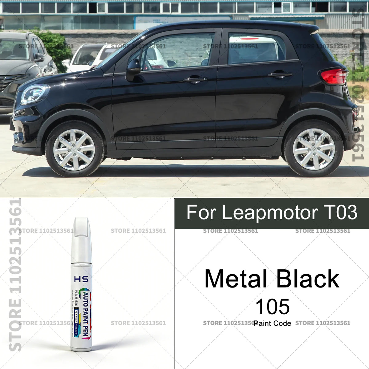 For Leapmotor T03 Car Paint Repair Pen Touch Up Scratch Remover DIY Auto Accessories Blue C02 Yellow Green YO Grey Light White