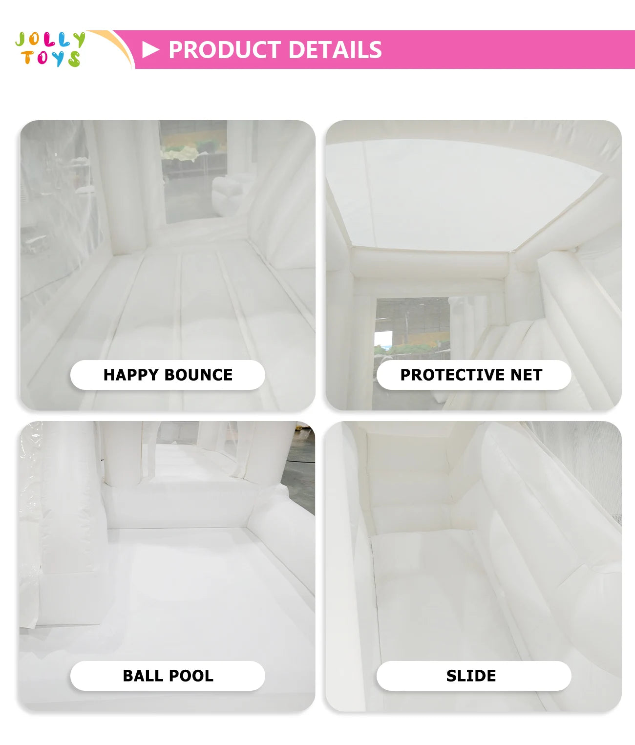 4 in 1 Inflatable Bounce House for Kids Outdoor Bouncy Castle with Slide Basketball Football Baseball Games for Backyard Party