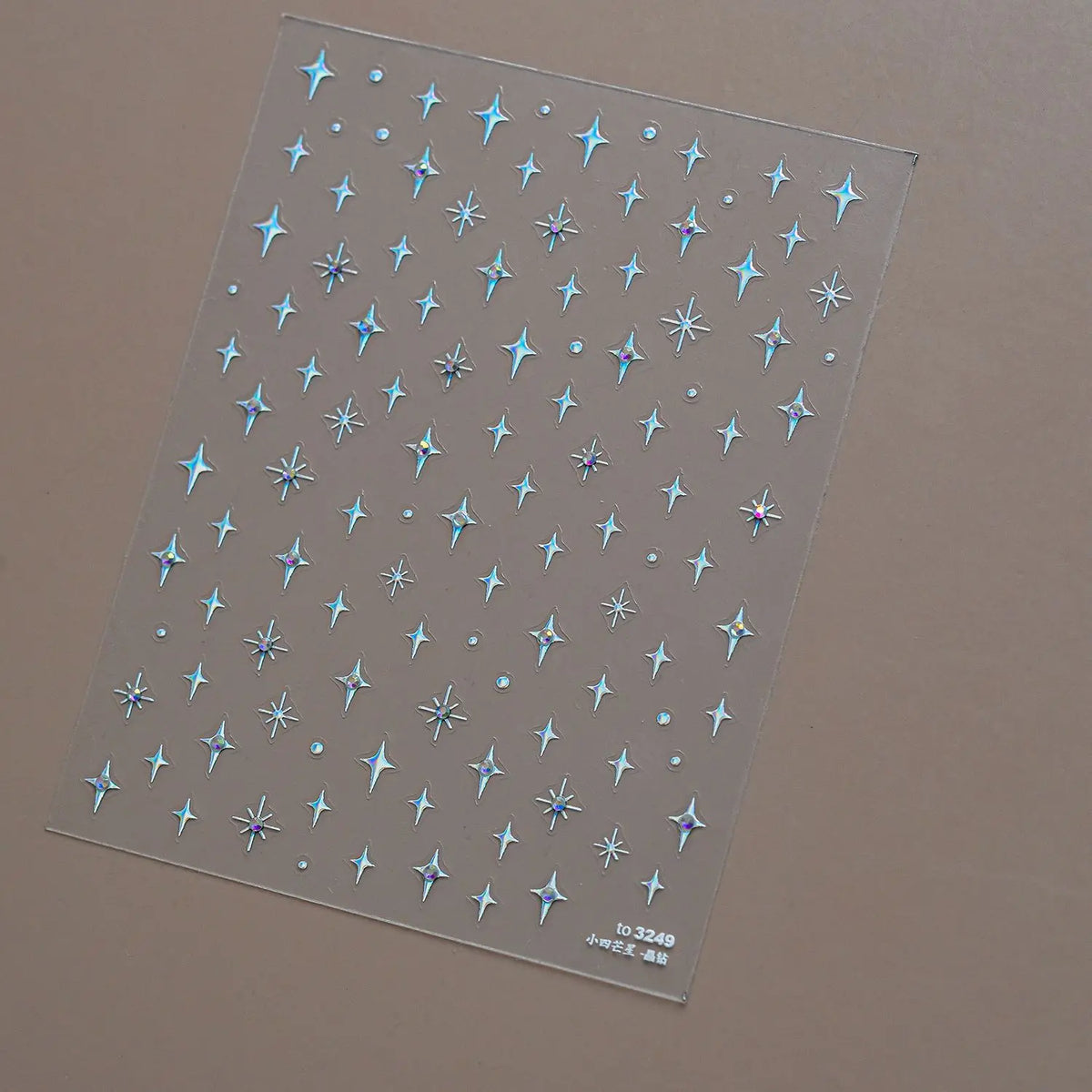 Simple Laser Bronzing Gold Silver Mini Star Rhinestone INS 5D Relief Self Adhesive Nail Art Decoration Sticker 3D Manicure Decal