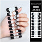 16/18/20Tips Semi-Cured Gel Nail Strips Adhesive Full Cover Stickers for Nails UV Lamp Need Press On Nails Fashion Manicure
