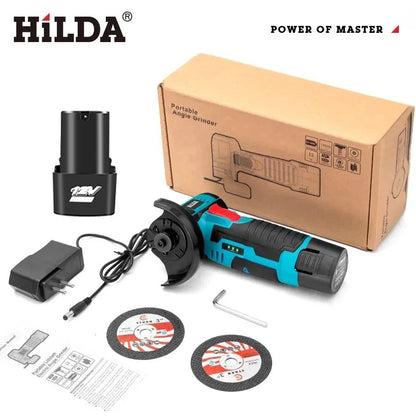 HILDA 12V/3 Inch Lithium Electric Angle Grinder Mini Small Household Handheld Cutting Machine Polishing Machine
