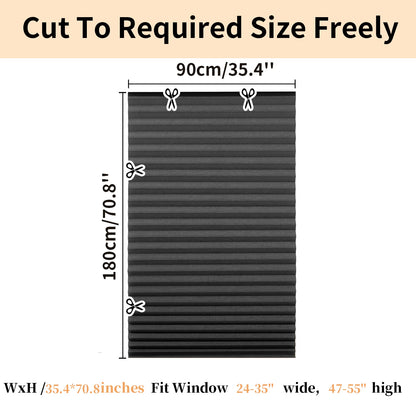 No Drill Blinds Stick on Curtains Blinds for Bedroom Kitchen Bathroom Windows Light Filtering Privacy Protection with Clips