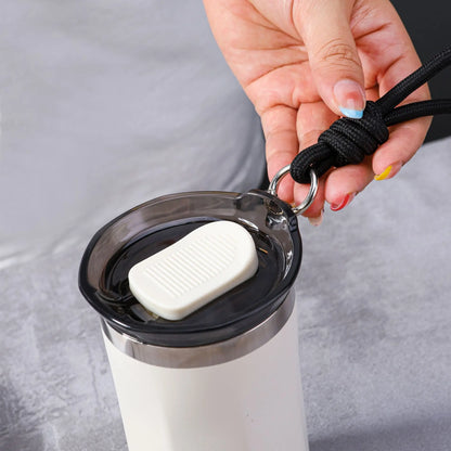 Vacuum Insulated Coffee Travle Mug Stainless Steel Thermo Bottle Cup Thermal Tumbler With Carrying Ring Flask for Hot Cold Drink