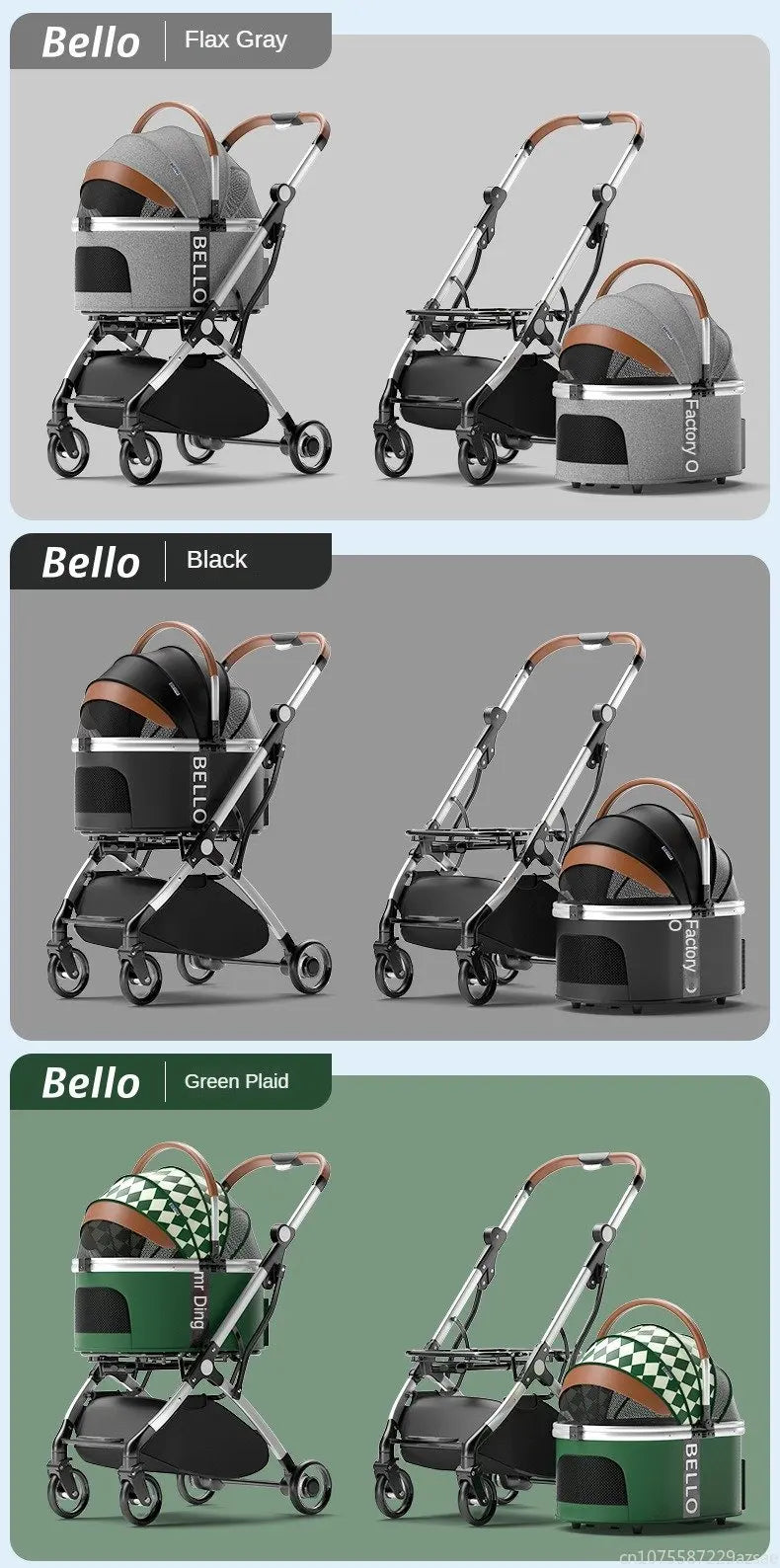 Pet strollers Aluminum tube trolley pet bag separate cat dog car car travel tourist car foldable stroller dog puppy stroller