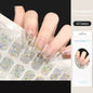 16/22 Tips Semi Cured Gel Nail Stickers for UV Lamp Designer Adhesive Nail Gel Wraps DIY Long-lasting  Nail Decoration