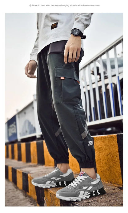 Brand Trend Size 38-48 Men's Wear-resistant Cushioning Thick-soled Fitness Sneakers Outdoor Breathable Running Shoes for Men