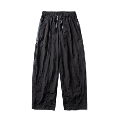 Men Women Splice Fashion Outdoor Loose Casual Lightweight Quick Dry Sports Cargo Baggy Pants Track Trouser Jogger Sweatpants
