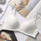 Women's Bra Smooth 3/4 Coverage Big Large Lingerie Seamless Wire Free Push Up Support Bras ABC Cup Size 70-90 Black White Tops