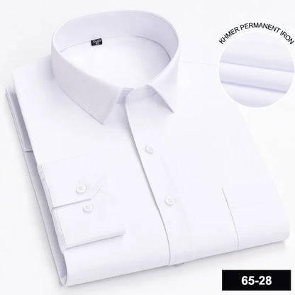 Men's Long Sleeve Shirt High-quality Fashion Casual Print Plaid Stripe Single Pocket Fit Business Formal Office Four Season Top