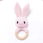 Baby Rattles Crochet Bunny Rattle Toy Wood Ring Baby Teether Rodent Baby Gym Mobile Rattles Newborn Educational Toys Gifts 1pc