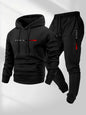 PARIS Letter Print Sweatshirt Suit Men's Fleece Hoodie Pants Set Spring Autumn Winter Warm Casual Sports Pullover Trousers Sets