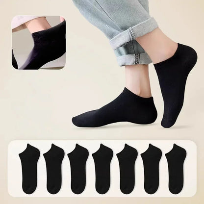 10 Pairs of Antibacterial, Odor Proof, Breathable, and Comfortable Boat Socks, Suitable for Spring, Autumn, Winter, and Summer,