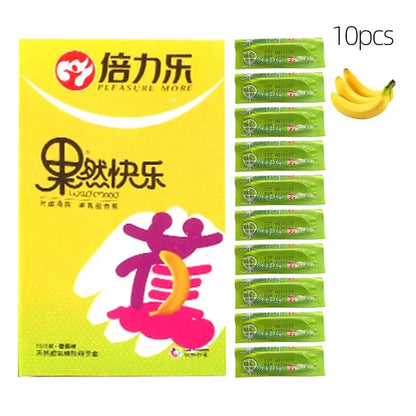10pcs Fruit Flavor Condoms Sex Toy for Men Strawberry Blueberry Taste Penis Sleeves Ultra Thin Condom Adult Sex Product 18+