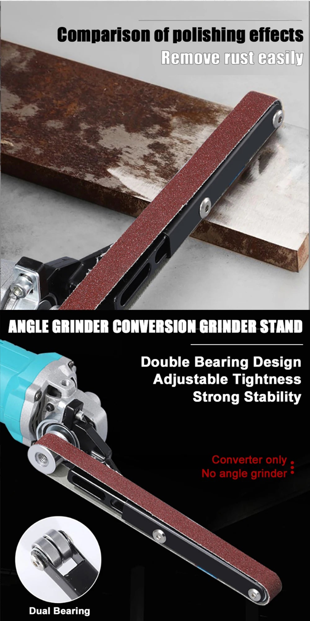Grinder Mini Sander Multifunctional Cordless Polishing Machine, Home Angle Grinder Modification Belt Sander Accessories, Tools