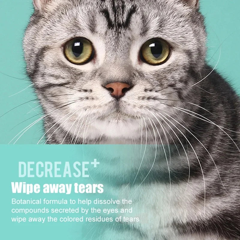 Pet Eye Wipes Cat and Dog Tearmark Wet Wipes Cat and Dog Universal No Irritation Cleaning Products 130 Pieces Wipes Pet Supplies