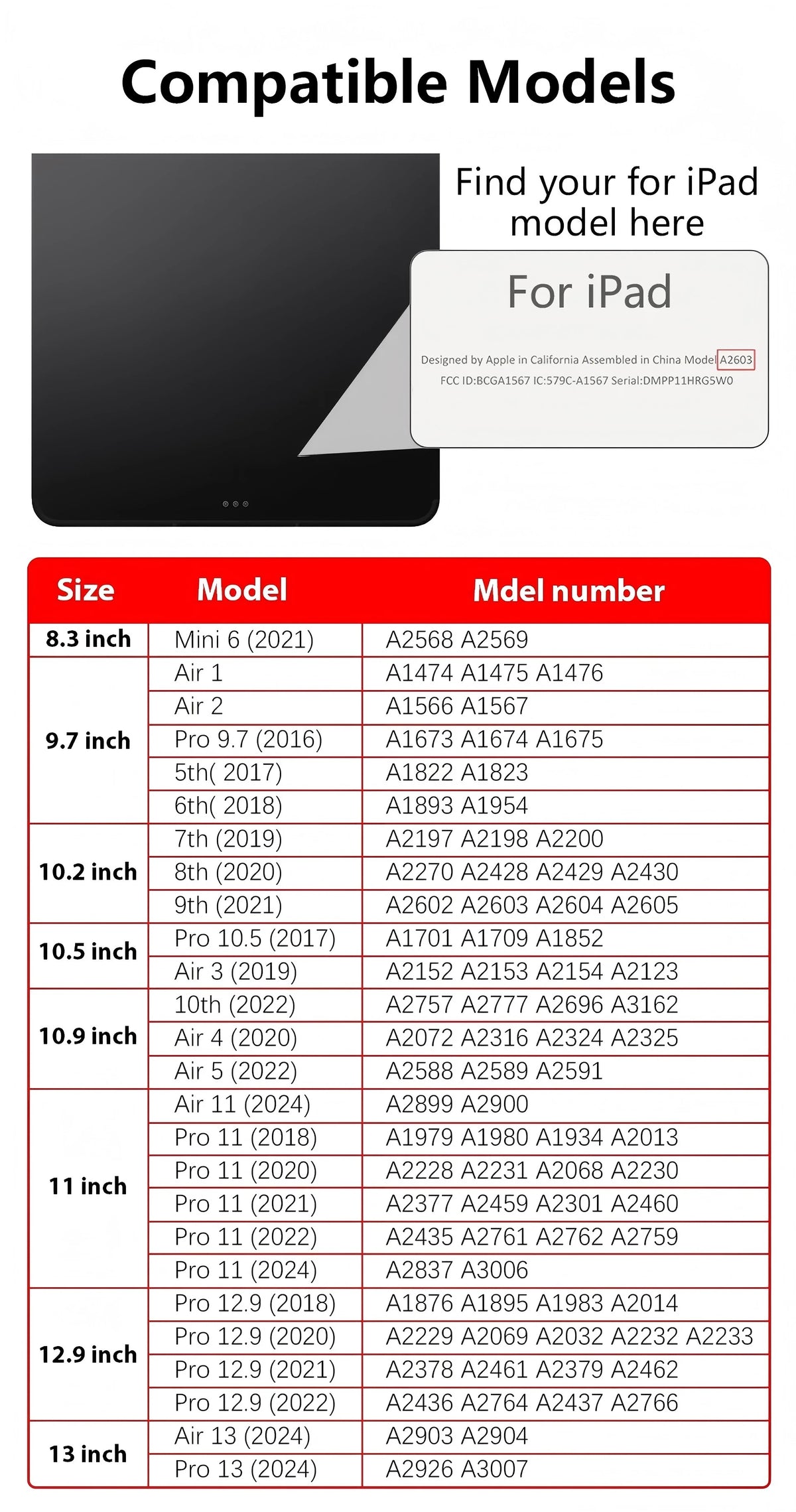 For iPad A16 A19 12th 11th 6th 5th Gen 9.7 Inch Air 1 2 Case for iPad Pro 9.7 2016 Air 5 4 11 10th 10.9 Mini 1 2 3 4 5 6 7 Case