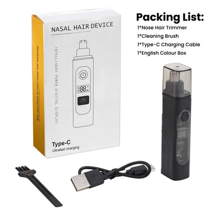 Mini Washable Electric Razor Travel Razor Type-c Charging Capsule Shaver Nose Hair Trimming Double Ring Knife Net