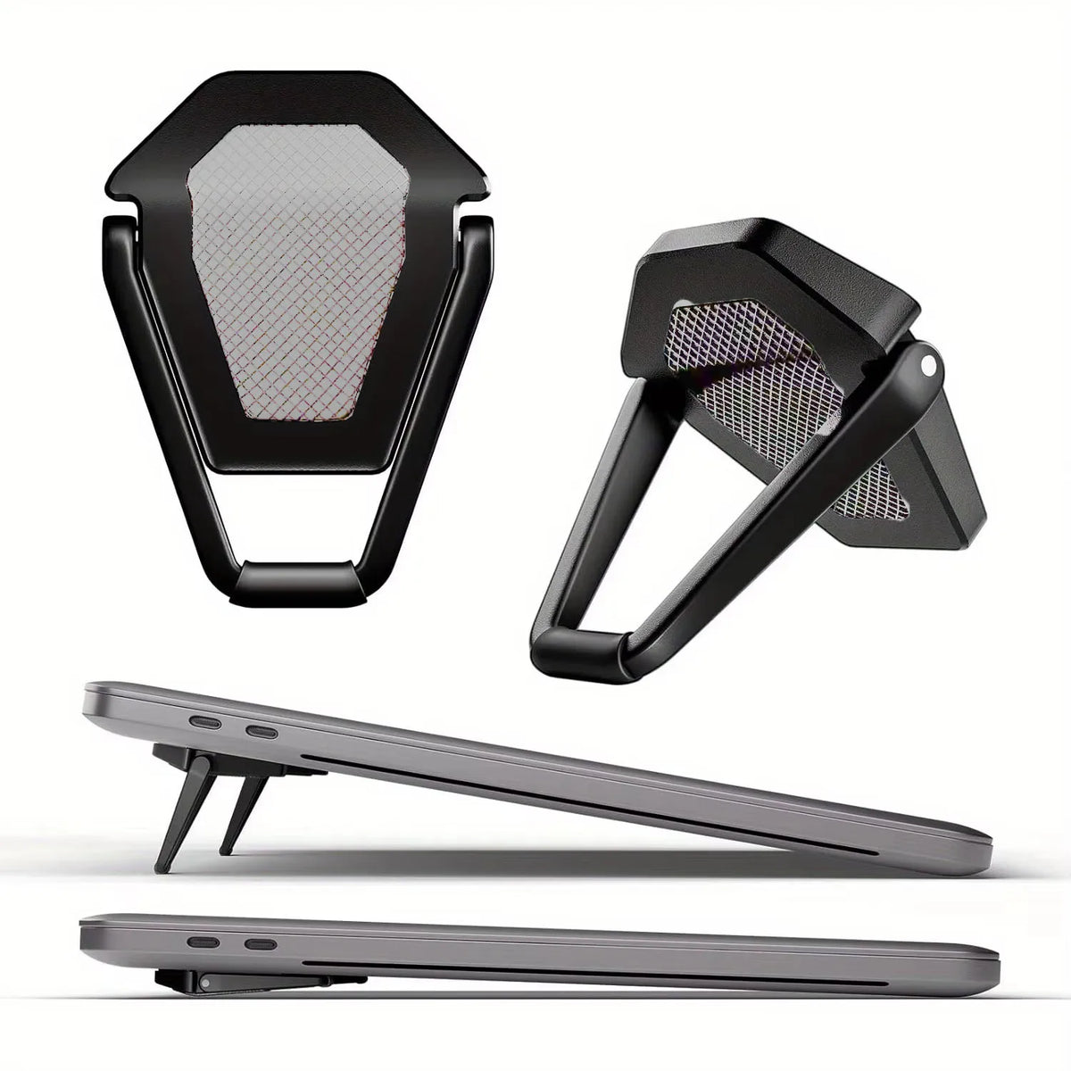 Portable Invisible Laptop Stand, Mini Aluminum Cooling Pad,Computer Keyboard Mount Kickstand, Ergonomic Lightweight Laptop Stand