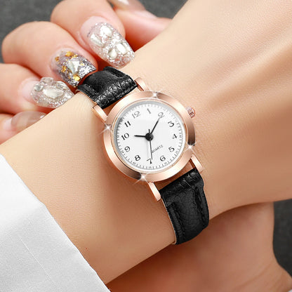 Fashion Small Dial Women Watches Ladies Leather Band Analog Quartz Wristwatch Girls Clock（Without Box）
