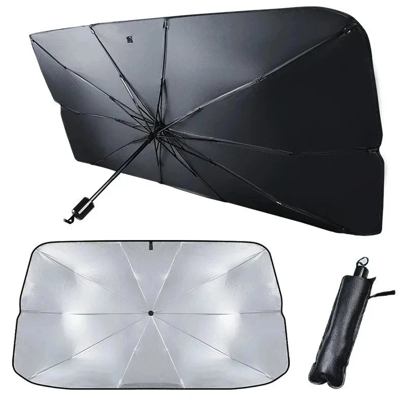 Car Sunshade Umbrella Front Windshield Silver Glue Sunshade Umbrella Uv Resistant Folding Car Umbrella Car Sunscreen