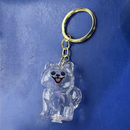 (HB05)Clear Puppy Hair Memorial Keepsake Capsule Pet Dog Fur Container DIY Pendant Keychain Decor Pet Lovers Home Display Gifts