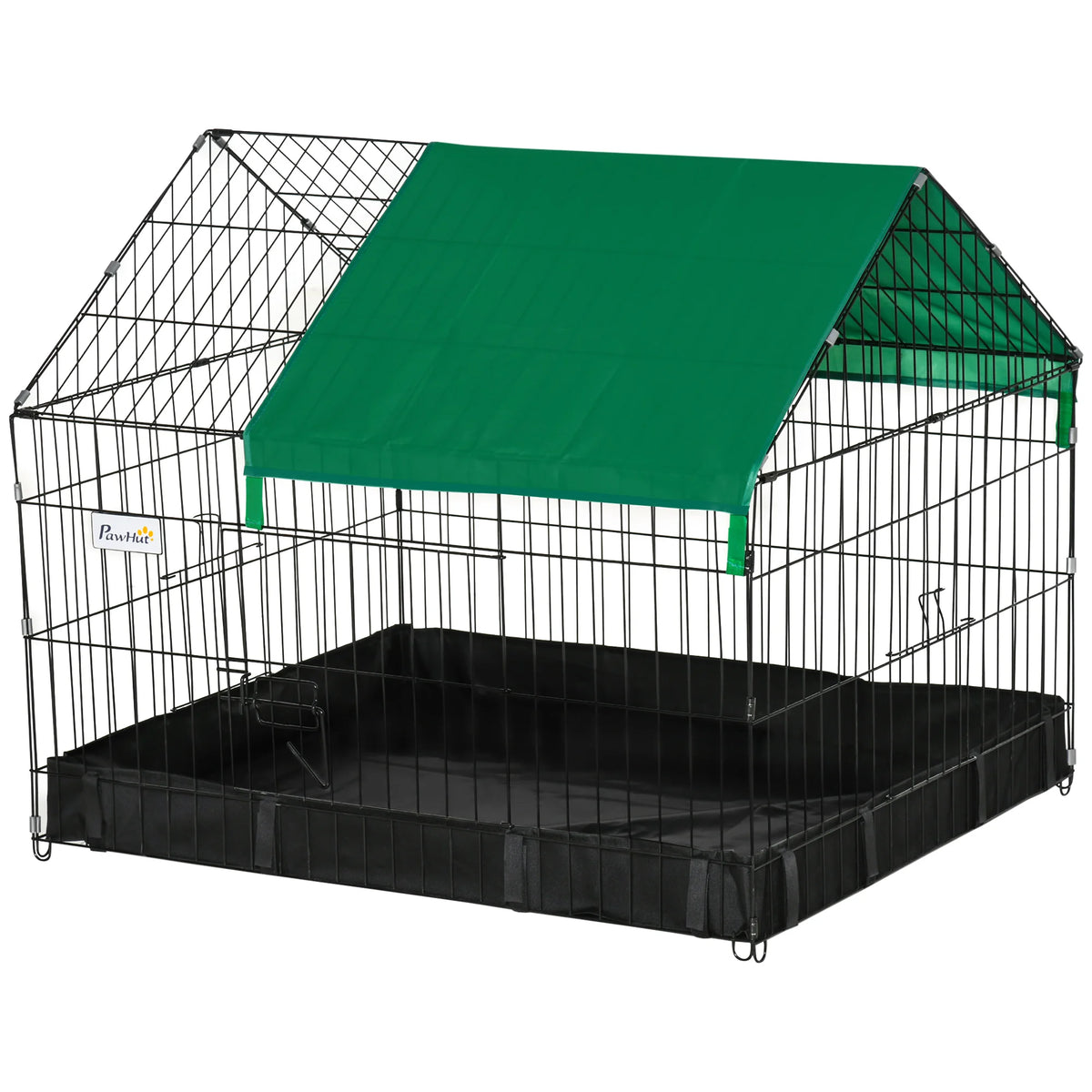 Rabbit Cage Enclosure for Small Animals Rodents Indoor Outdoor with Protective Cover Included 90x75x75 cm