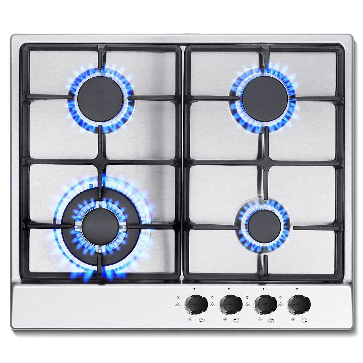 TopStrong 2/4/5 Burner 4200W Stainless Steel Auto Flame Protection Built-in for Natural Gas/Propane, Easy Clean, 30cm‌ Gas Hob