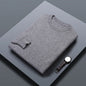 Classic Solid Color Men's O-neck Sweater Autumn Winter 100% Merino Wool Knitted Pullover Long Sleeve Warm Loose Casual Men Tops
