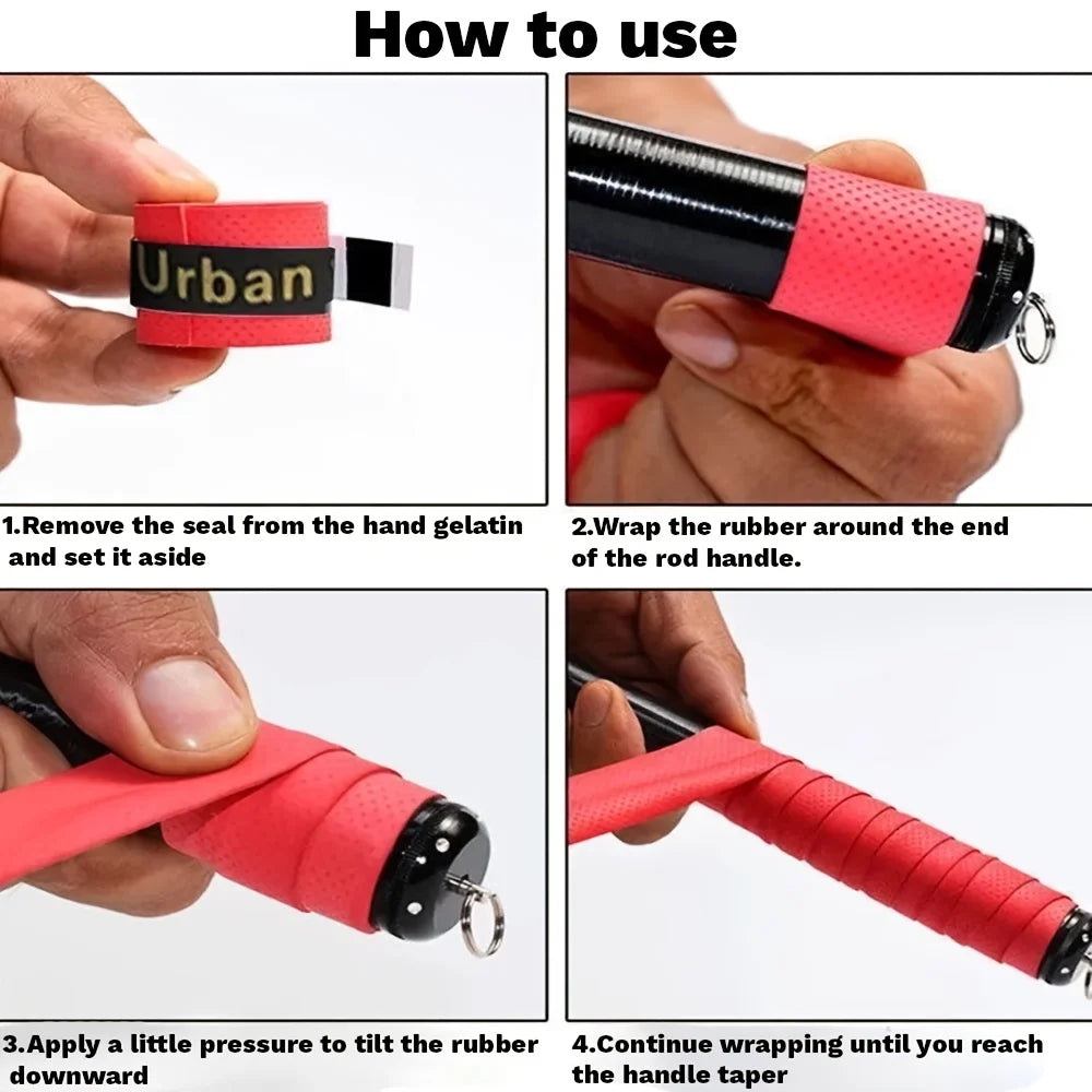 Tennis Racket Wrap Grip Rubber Pre-Cut Non-Slip, Sweat-Absorbing Hand Tape Badminton Pickleball Comfortable Cushion Grip