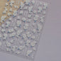 White Flower Petal Cherry Blossom Peach Blossom Falling Petal Floral Gradient 5D Self Adhesive Nail Art Sticker Manicure Decals