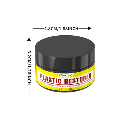JOKJOK All-in-One Plastic Polish & Restorer Wax - UV Protection Formula, Gel for Car Interiors, Tires, Seats, Dashboard - Preven