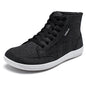 HOBIBEAR Mid-Top Barefoot Shoes Unisex Wide Toe Box Canvas Sneakes Zero Drop Lace Up Outdoor Walking Shoes