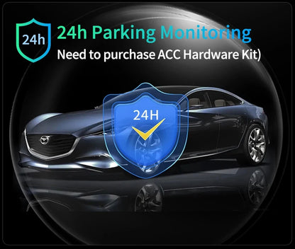 4K HD Car DVR Touch Screen Carplay & Android Auto Dash Cam Night Vision Video Recorder Driving Recorder