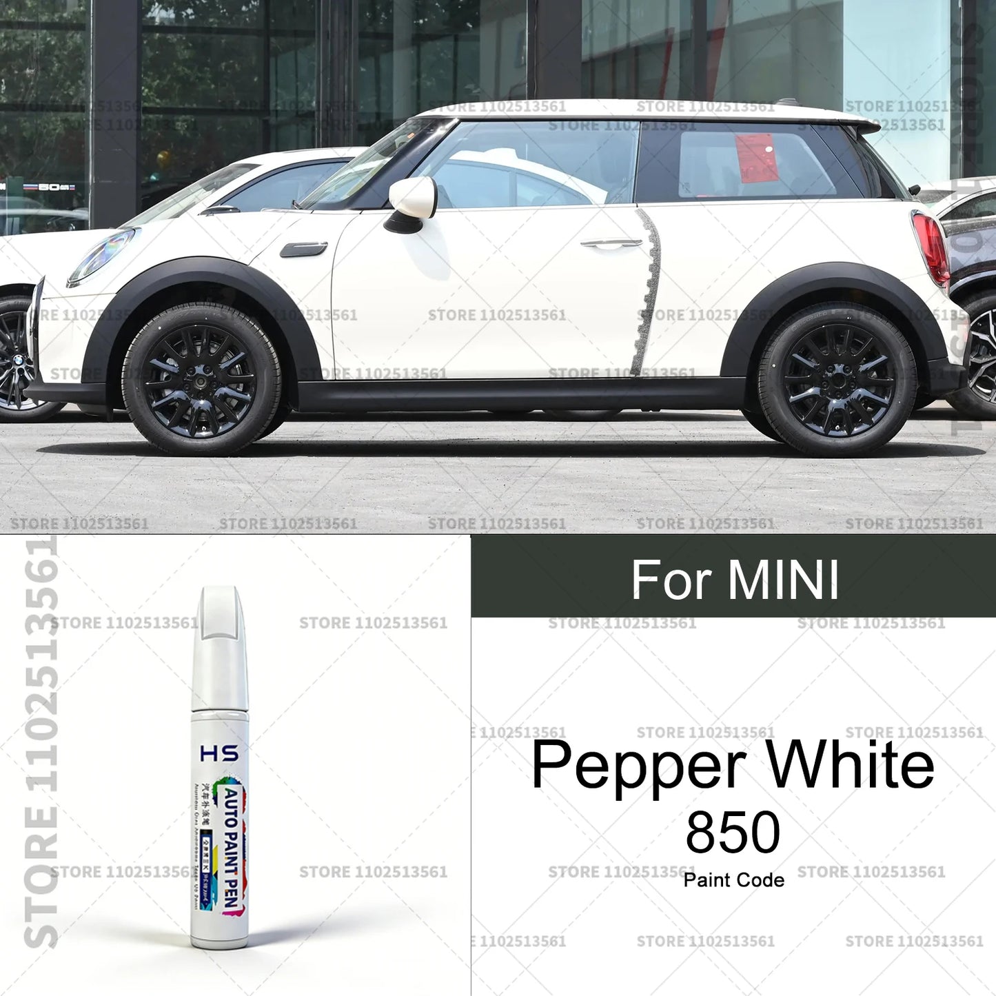 For MINI Black Pepper White lsland Blue Red Gold Green Grey Car Paint Repair Pen Touch Up Scratch Remover DIY Auto Accessories
