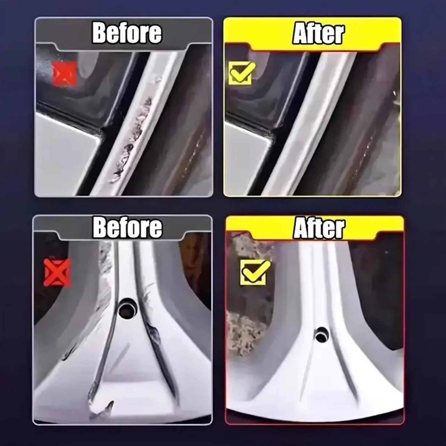 Car Alloy Wheel Rim Scratch Repair Paste Auto Wheel Scratch Remover Oxidation Polishing Paste Restore Gloss for Car SUV RV Truck