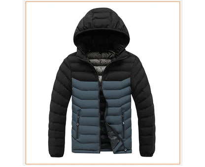 Winter Men's Bomber Padded Jacket Casual Men Cotton Thicken Warm Hooded Parkas Coats Male Thermal Windbreaker Jackets Clothing