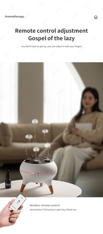 Dynamic Rainbow Jellyfish Essential Oil Fragrance Machine 250ml Essential Oil Diffuser Ultrasonic Porous Atomization Humidifier