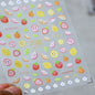 Lovely Red Fruit Strawberry Cherry Bowknot Love Heart Star Silk Ribbon 5D Nail Art Stickers Chic Self Adhesive Manicure Decal