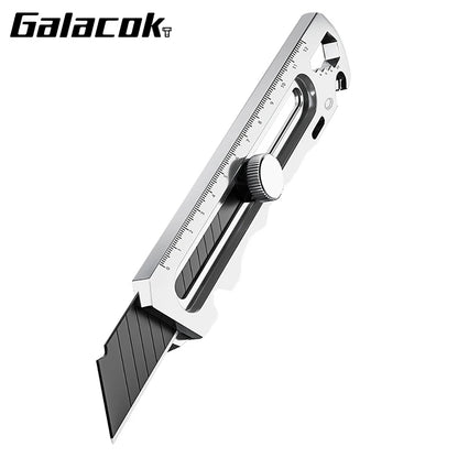 Stainless Steel Utility Knife 6 In 1 Multi-Function Opener Retractable Box Cutter Portable Office Home Courier Unboxing Knifes