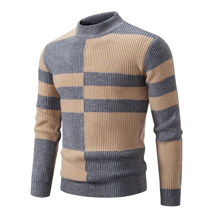 New Autumn and Winter Casual Warm Neck Sweater Knit Pullover Tops  Man Clothes