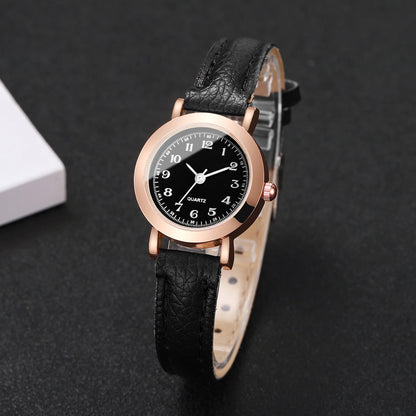 Fashion Small Dial Women Watches Ladies Leather Band Analog Quartz Wristwatch Girls Clock（Without Box）