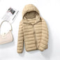 15 Colors Women Hooded Puffer Jackets 2023 New Spring Winter 90% White Duck Down Female Coats Ultralight Packable Casual Parkas