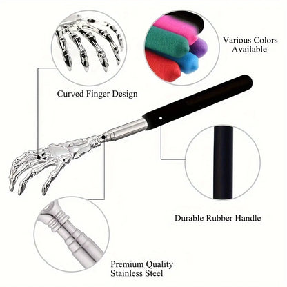 Skull Palm Telescopic Back Scratcher Hand Massager backslap with Rubber Handles Fun And Novel Tool For Decompression Hand Stick
