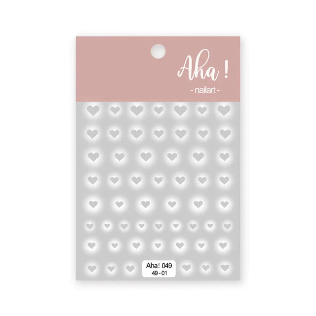 White Bloom Translucent Hollow Butterfly Heart Nail Sticker Press on Nails Decals Hollow Heart Star Moon Shape Sticker Sliders