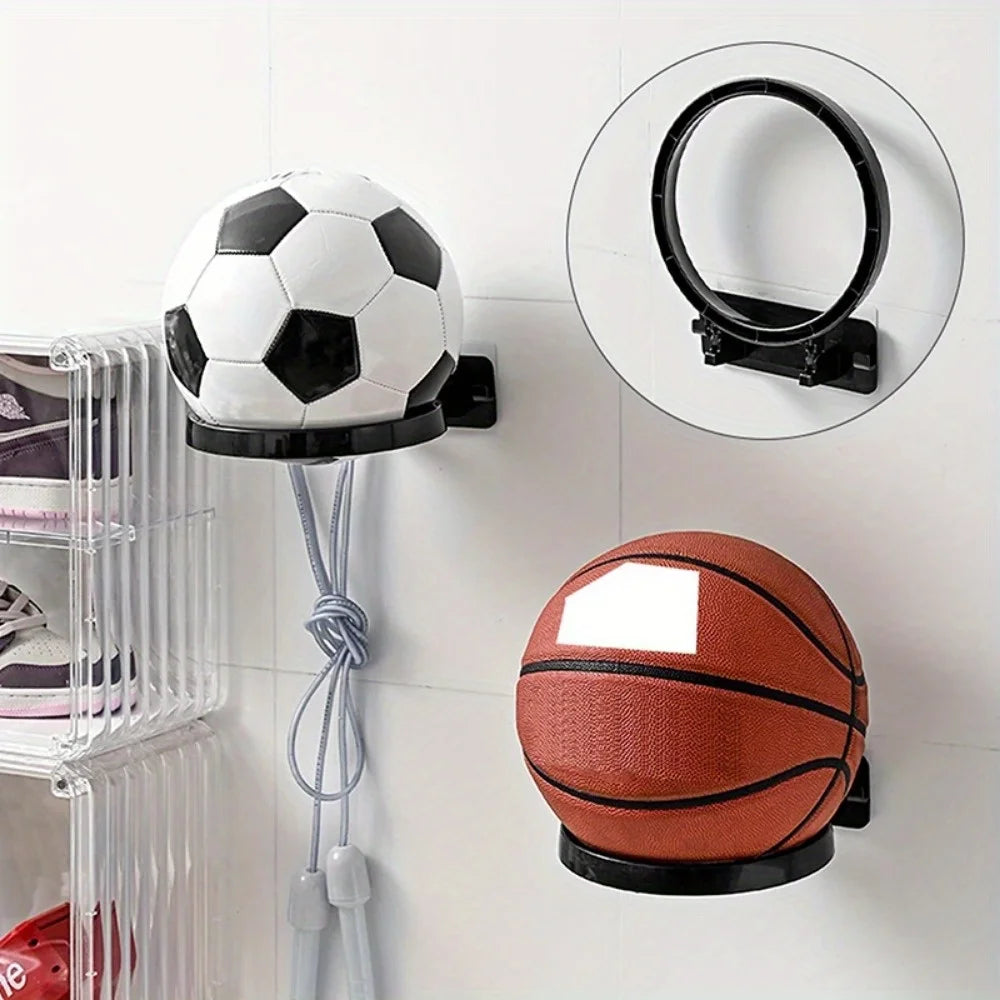 1PC Wall Mounted Basketball Storage Rack Multi-purpose Football Display Shelf Ball Holder Space Saving Living Room Decor