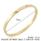 Hot Fashion Stainless Steel Jewelry Oval Bangle for Woman Child Charm Bracelet Party Love Wedding Brand Gift Wholesale