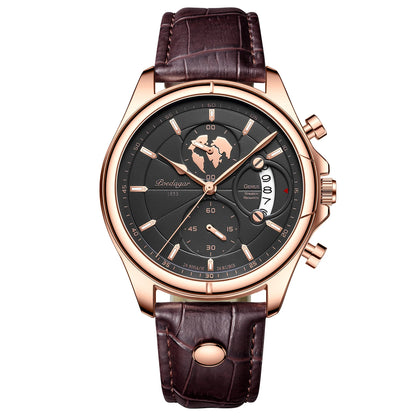POEDAGAR Luxury Man Wristwatch Chronograph Date Waterproof Leather Men Watch Casual Quartz Men's Watches Sports Male Clock Reloj
