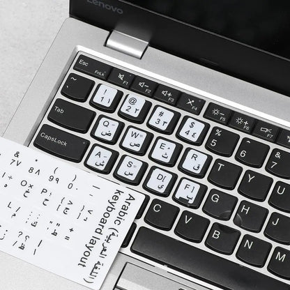 Non-slip English Arabic Keyboard Stickers Wear-resistant Laptop Keyboard Stickers Russian Letter Deutsch Spanish Alphabet Layout