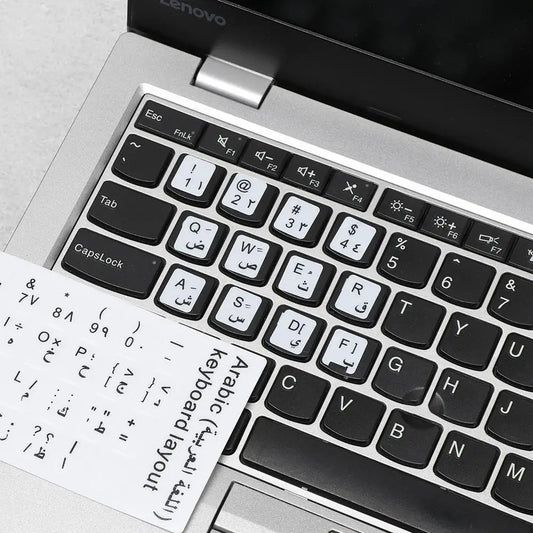 Non-slip English Arabic Keyboard Stickers Wear-resistant Laptop Keyboard Stickers Russian Letter Deutsch Spanish Alphabet Layout