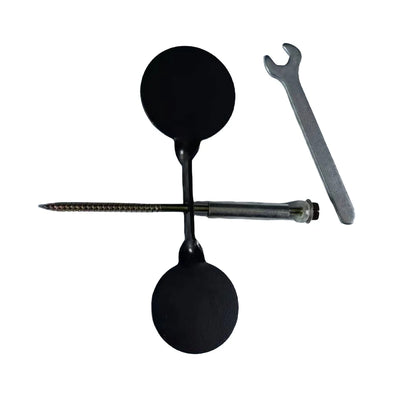 Thickened 3mm indoor and outdoor slingshot shooting practice double-headed round target 360-degree rotating steel shooting targe